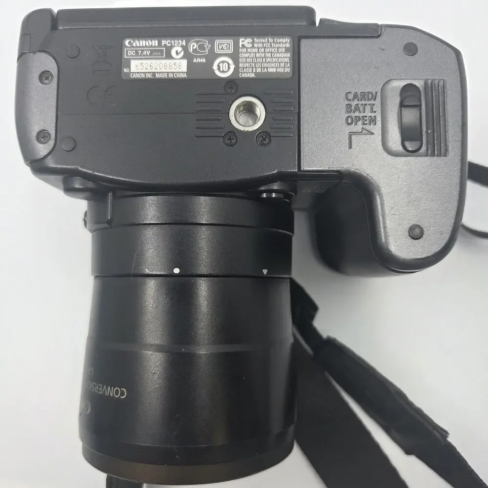 Canon PowerShot S5 IS 8MP 12x Camera LA-DC58E Adapter UV Filter Tested/Working